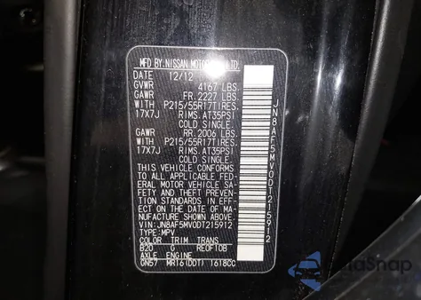 2013 Nissan Juke Sv from USA, damaged, VIN JN8AF5MV0DT215912